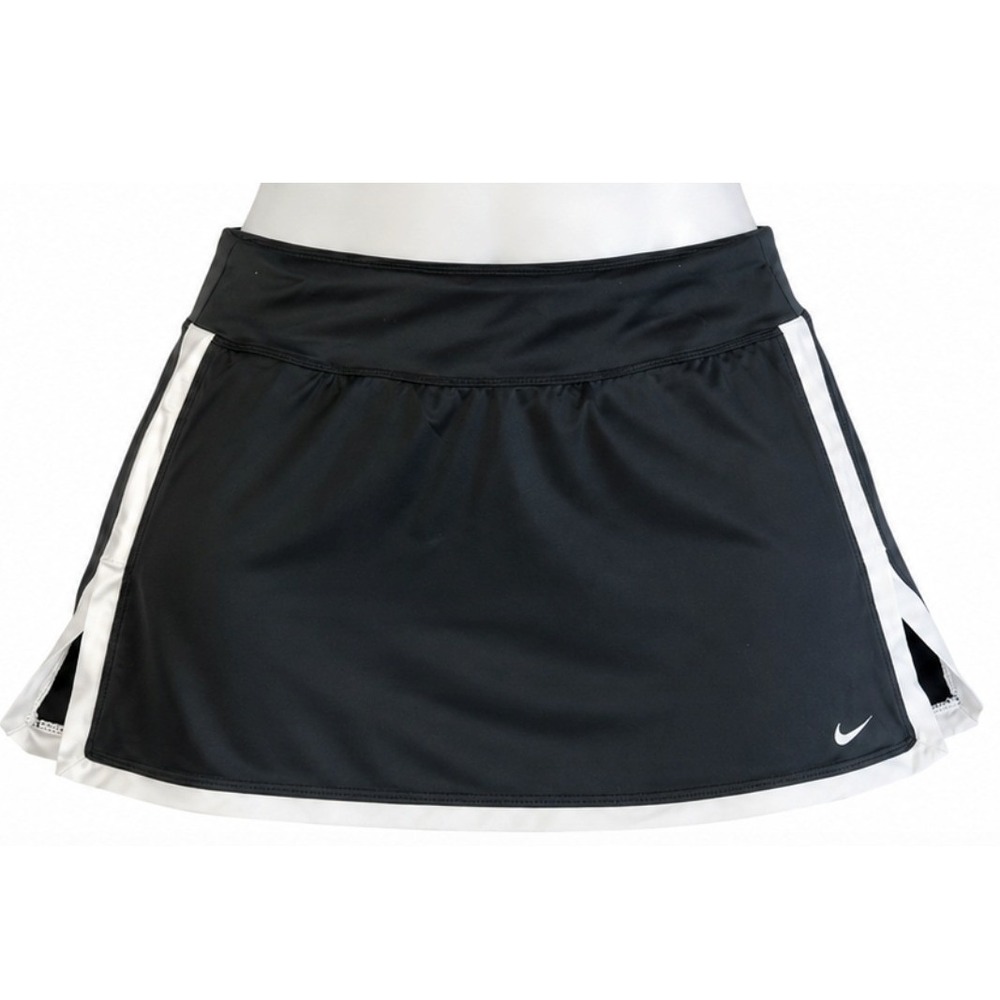 Nike Dri-FIT Skort Women Size M Black White Built-in Shorts Liner